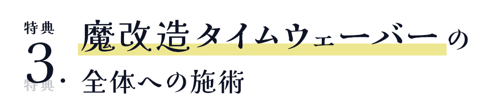 魔改造タイムウェーバーの 全体への施術